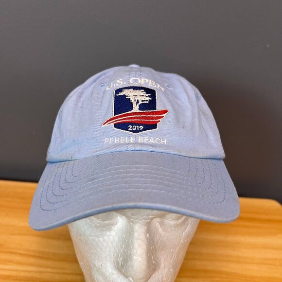 USGA U.S. Open 2019 Pebble Beach Golf Hat Cap Blue Adjustable Light Blue - Picture 1 of 8